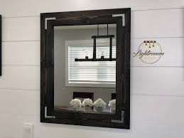 Check out our black vanity mirror selection for the very best in unique or custom, handmade pieces from our mirrors shops. Black Mirror Wood Framed Mirror Rustic Wood Mirror Bathroom Etsy Wood Framed Mirror Wood Mirror Bathroom Mirror
