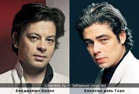 The 50 years old, benicio del toro is an american actor known for projects like 'the usual suspects,' '21 grams' and 'sicario' as well as his academy. Bendzhamin Biole Benjamin Biolay I Benisio Del Toro Benicio Del Toro Zabavnye Shodstva