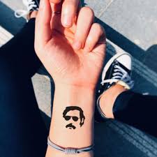 Narcos Pablo Escobar Temporary Tattoo Sticker Set Of 4 In 2020 Naruto Tattoo Anime Tattoos Tattoos
