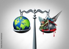 International War Crimes and military criminal justice as a symbol for global  crime against humanity with weapons of mass destruction and illegal use of  explosives as a 3D illustration. Stock Illustration |
