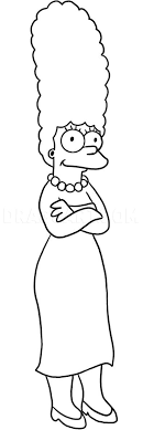 How To Draw Marge Step By Step Drawing Guide By Dawn Dragoart Com As a sideways number '7' like shape. how to draw marge step by step