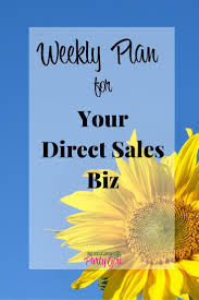 focused weekly plan for direct sales
