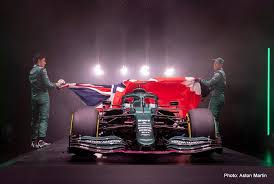 It was a simple ceremony with a showcar, in a temporary livery, and the new drivers lined up. Aston Martin Launch First Formula 1 Car Since 1960