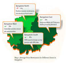 Bangalore East West North South Map 99Acres Insite - July 2014 - September 2014 - Bangalore Real Estate Market  / Property Price Trend Analysis Report