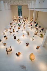 Design Deviation Martino Gamper 100 Chairs In 100 Days Installation Hybrid Chairs Made From Recycled Fo Design Museum Museum Lighting Exhibition Design
