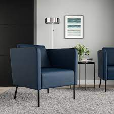 The chair is lightweight, which makes it very transportable. Ekero Armchair Skiftebo Dark Blue Ikea