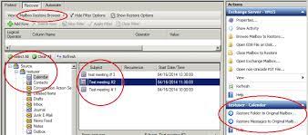 Data Protection For Exchange Calendar Restore