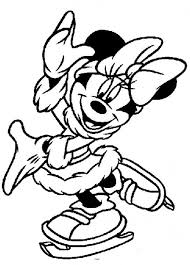 Disney Coloring Pages Of Minnie Mouse On Ice Skating Disney Coloring Pages Minnie Mouse Coloring Pages Minnie Mouse Printables