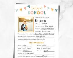 First grade outline of math, reading, and writing skills math. About Me Worksheet Etsy