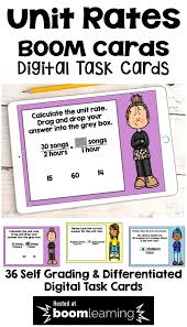 Unit Rates Boom Cards Digital Task Cards In 2020 Unit Rate Digital Task Cards Task Cards