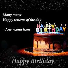 Many Many Return Of The Day Happy Birthday Card With Name Birthday Card With Name Happy Birthday Cards Birthday Wishes With Name