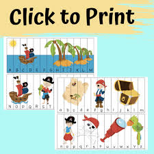 Feel free to reproduce the puzzles for personal, church, school, hospital or institutional use. Pirate Printable Alphabet Puzzle For Kids Views From A Step Stool