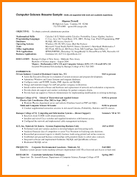 science in computer science resume