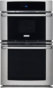 Electrolux Ew30mc65ps 30 Inch Double Electric Wall Oven With 4 8 Cu Ft Perfect Taste Convection Oven 1 5 Cu Ft Microwave Oven Perfect Taste Temperature Probe And Self Cleaning Porcelain Racks With Luxury Glide Rack