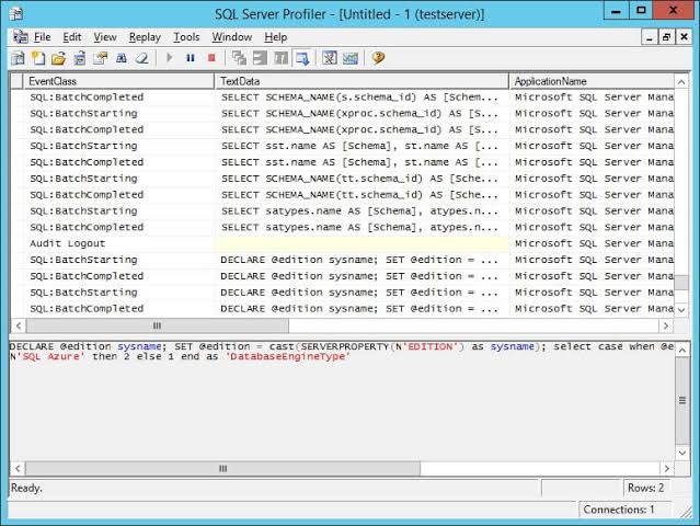 How To Launch a SQL Server Profiler Session
