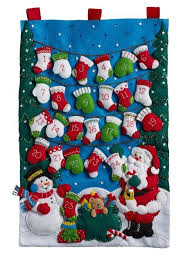 Mittens And Stockings Advent Calendar Kit From Bucilla Christmas Advent Calendar Diy Advent Calendar Kit Felt Advent Calendar