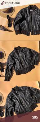 Vtg 80s Leather Bomber Contempo Casuals Jacket S Casual Jacket Leather Bomber Black Bomber Jacket