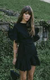 Little Black Dress Ruffles Dress Summer Dress Cotton Dress Scalopped Dress Loose Fit Dress Dress With Sash Povsednevnye Platya Naryady Modnye Obrazy