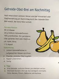 Muttermilch ist die beste und preiswerteste nahrung, die es für ihr baby gibt. Nachmittagsbrei Getreide Obst Nachmittagsbrei Babybrei Rezepte Babynahrung