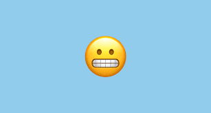 The straight face emoji first appeared in 2010. Grimacing Face Emoji