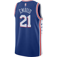 The official facebook page of the philadelphia 76ers. Philadelphia 76ers Men S Blue Joel Embiid Swingman Jersey By Nike Wells Fargo Center Official Online Store