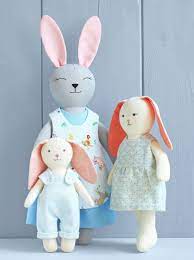 Mom Little Bunny And Big Sister Bunny Cloth Dolls Sewing Patterns Etsy Etsyfinds Bunny Animaldoll Softto Bunny Doll Doll Patterns Doll Sewing Patterns