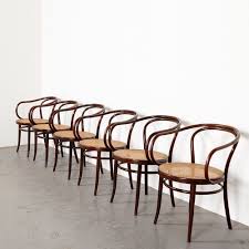 For Sale Set Of 6 Cane Bentwood Dining Chairs After Thonet 209 1900 1970s Vntg Vintage Chair Bentwood Rocking Chair Dining Chairs
