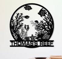 Personnalized Reef Metal Wall Art With Led Lights, Fish ...