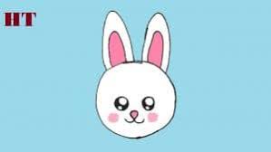 I only color the drawings of my friend! How To Draw A Cute Bunny Face Easy