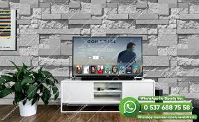 Kestiğiniz tüm parçaların üst arka yüzeylerine işaret koyarak bunu önleyebilirsiniz. 3 Boyutlu Tas Desenli Duvar Kagidi Gri Ucuzduvarkagidi Net