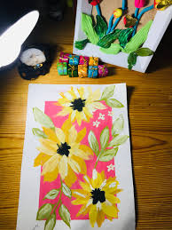 Painting With Poster Color Sunflower