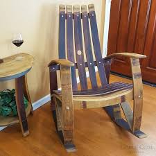 Wine Barrel Stave Rocking Chair Rustic Furniture Home Patio Etsy In 2020 Barrel Furniture Oak Barrel Furniture Rustic Chair