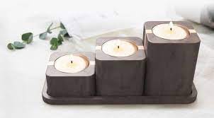 Tea Light Black Walnut Wooden Candle Holder Set Wooden Candles Wooden Candle Holders Candle Holder Set