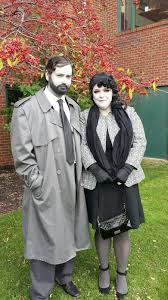 Black And White Duos Halloween Gray Scale Halloween Couple Costume 1940 S Moviestars Couples Costumes Couple Halloween Couple Halloween Costumes