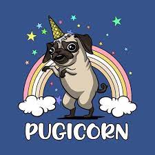 Pugicorn Funny Unicorn Pug Fantasy Rainbow By Underheaven Unicorn Funny Pugs Funny Funny Dog Pictures