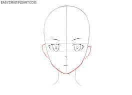 Try to draw the chin as symmetrically as possible. How To Draw An Anime Head Easy Drawing Art
