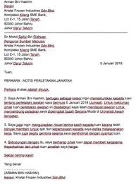 Contoh surat rasmi berhenti kerja bahasa melayu dan bahasa inggeris. Ainnur Shuhada Ainnurshuhada29 Profile Pinterest