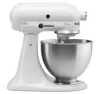 KitchenAid Classic 4.5qt Stand Mixer - White: 10 Speeds, Metal,  Dishwasher-Safe, Includes Beater & Dough Hook