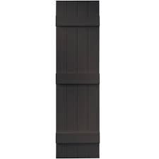Builders Edge 14 In X 55 In Board N Batten Shutters Pair 4 Boards Joined 002 Black 080140055002 Board Batten Shutters Wood Shutters Board Batten Exterior