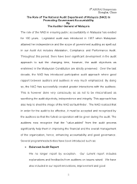 The role of the national audit department of malaysia nad in promoting government accountability audit accountability. The Role Of The National Audit Department Of Malaysia Nad In Promoting Government Accountability Audit Accountability