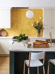 Room Of The Week A Bold Yellow Backsplash Makes This Kitchen Coco Kelley Kitchen Design Color Kitchen Interior Interior Design Kitchen