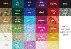 9 Best Yarn Color Chart Images Yarn Colors Red Heart Yarn