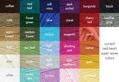 9 best yarn color chart images yarn colors red heart yarn