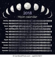 Moon Calendar 2018 Year