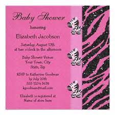 Pink Zebra Animal Print Faux Glitter Baby Shower Invitation Zazzle Com Glitter Baby Shower Glitter Baby Shower Invitations Baby Shower