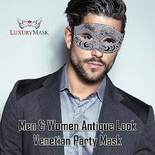Erkekler ve Kadınlar İçin Maskeli Balo Maskesi Venedik Partisi, Maskeli  Balo Partisi, Cadılar Bayramı ve Maskeli Balo için Antik Görünümlü Maske,  Antika/Beyaz Siyah, Tek Beden : Amazon.com.tr: Oyuncak