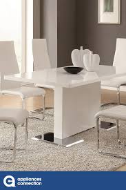 Coaster Nameth 102310setw 9 Piece Dining Room Set With Table 8 Side Chairs In White Contemporary Dining Room Sets White Dining Table White Dining Room Sets