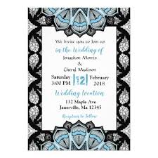 Black And White Invitation Card Design Blue Black And White Mandala Wedding Invitations Zazzle Com Mandala Wedding Invitation Mandala Wedding Black And White Wedding Invitations
