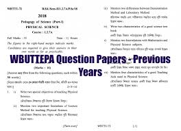 For questions 18 and 19, select the sentence which is correct. Wbuttepa Question Paper Download B Ed M Ed Previous Years Semester Exam