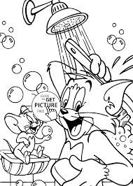 Tom and jerry is a cartoon series. Tom And Jerry Shower Coloring Pages For Kids Printable Free